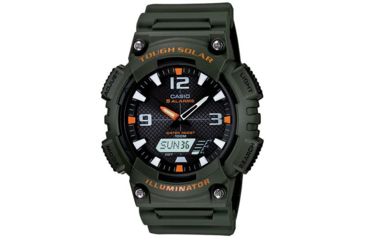 Image of Casio Outdoor ANA-DIGI SOLAR BLACK/ORANGE FACE, Black/Orange/Green AQS810W-3AV
