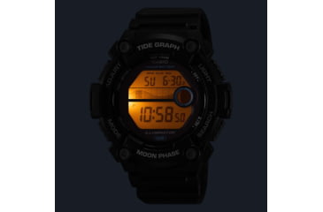 Image of Casio Outdoor Digital Fishing Watch w/Tide and Moon Graph - 10 Year Battery Life - Mens, Black, One Size, WS1300H-1AV