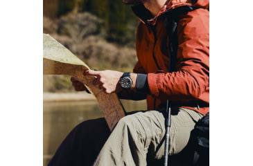 Image of Casio Outdoor Pro Trek Solar Powered Triple Sensor Word Time Watch w/Biomas Plastic Case and Strap - Mens, Black, One Size, PRW-61-1A