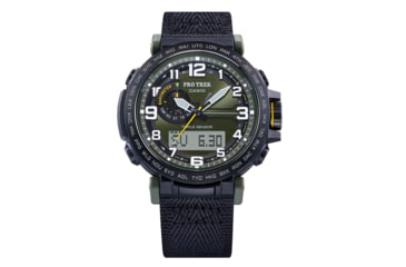 Image of Casio PRO TREK Tough Solar Triple Sensor Watch - Mens, Green, PRG601YB-3