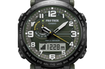 Image of Casio PRO TREK Tough Solar Triple Sensor Watch - Mens, Green, PRG601YB-3