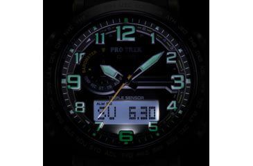 Image of Casio PRO TREK Tough Solar Triple Sensor Watch - Mens, Green, PRG601YB-3