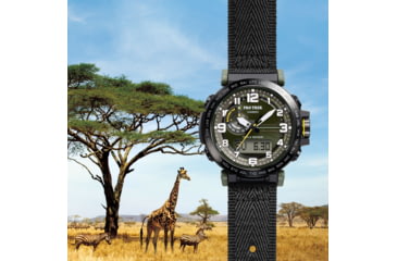 Image of Casio PRO TREK Tough Solar Triple Sensor Watch - Mens, Green, PRG601YB-3