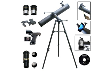 Image of Cassini 1000mm x 120mm Reflector Telescope w/ Electronic Focus, Black, SS-1000120TREF