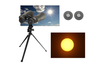 Image of Cassini 15 x 70mm Porro Prism Binocular w/ Solar Filter Caps, Gray, C-1570SF