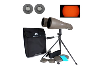 Image of Cassini 15 x 70mm Porro Prism Binocular w/ Solar Filter Caps, Gray, C-1570SF