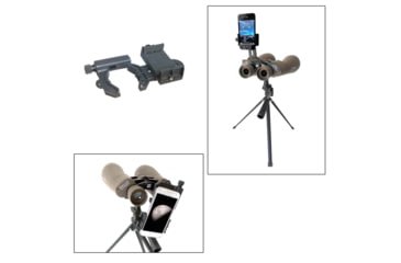 Image of Cassini 15 x 70mm Binoculars Solar Filter Caps w/ Smartphone Adapter, Gray, SS-C1570SF