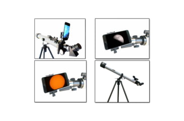 Image of Cassini 800mm x 60mm Erect Image Prism Refractor Telescopes w/ Solar Filter, White, SS-2800SF