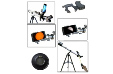 Image of Cassini 800mm x 72mm Schmidt Prism Electronic Focus Telescope w/ Smartphone Adapter, White, SS-872EFSSF