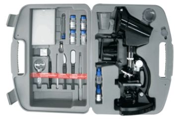 Image of Cassini 98pc 1200X Microscope + Projection Hood and Case, Black C -1200M