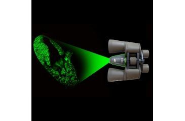 Image of Green Laser Illuminator Porro Binocular NightSite Add-On Module and Case,Black