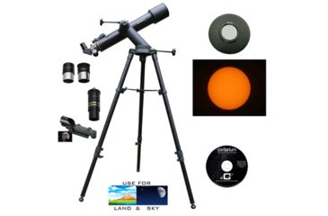 Image of Cassini Tracker 600mm x 90mm Refractor Telescope and Solar Filter Cap, Black, NSN N, C-60090TRSF