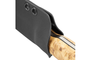Image of Casstrom No. 10 Birch Flat Grind Forest Knife, 8.63in Overall, 4in Satin 14C28N Sandvik Blade, Curly Birch Handle, Flat Grind Blade, Black Kydex Sheath, 14118