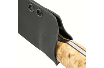 Image of Casstrom No. 10 Curly Birch Forest Knife, 8.63in Overall, 4in Satin Sleipner Tool Steel Blade, Curly Birch Handle, Black Kydex Sheath, 14104
