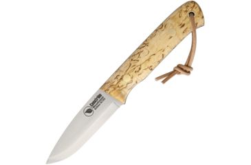 Image of Casstrom Woodsman Curly Birch Fixed Blade Knife, 3.5in, Bohler K720 Steel, Standard Edge, Satin, Curly Birch Handle CI10824