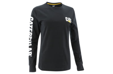Image of Caterpillar Banner L/S T-Shirt - Women's, Extra Small, Black, 1010016-10158-XS