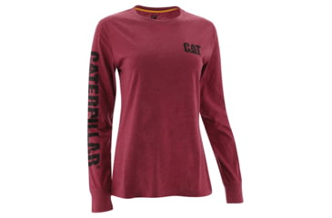 Image of Caterpillar Banner L/S T-Shirt - Women's, Extra Large, Brick Heather, 1010016-12123-XL