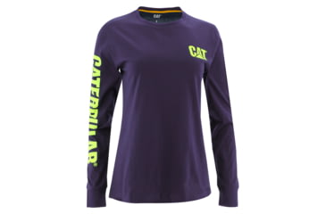 Image of Caterpillar Banner L/S T-Shirt - Women's, Medium, Purple Velvet, 1010016-19-3725-M