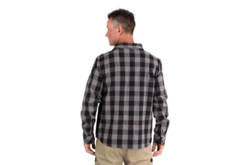 Image of Caterpillar Buffalo Check Flannel Overshirt - Men's, Extra Large, Charcoal/Black, 1610031-12914-XL