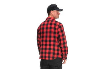 Image of Caterpillar Buffalo Check Flannel Overshirt - Men's, Medium, Red/Black, 1610031-12912-M