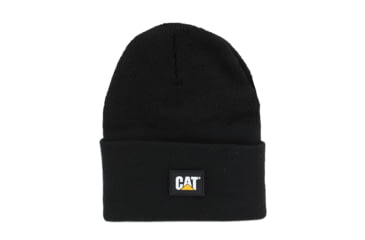 Image of Caterpillar Label Cuff Beanie, One Size, Black, 1090026-10158-OS