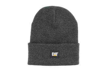 Image of Caterpillar Label Cuff Beanie, One Size, Dark Heather Grey, 1090026-10123-OS