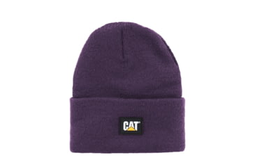 Image of Caterpillar Label Cuff Beanie, One Size, Purple Velvet, 1090026-19-3725-OS