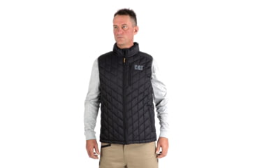 Image of CAT Lightweight Insulated Vest - Mens, Black/Charcoal, L, 1320055-12896-L