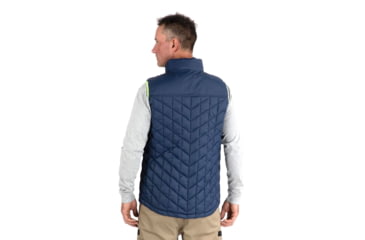 Image of CAT Lightweight Insulated Vest - Mens, Detroit Blue-Hi Vis Yellow, XL, 1320055-12895-XL