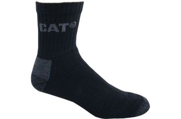 Image of Caterpillar All Season Work Quarter Sock 3-pack, Black, 9-13, 1119503-016