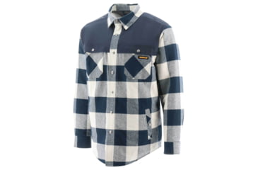 Image of Caterpillar Block Insulated Shirt Jacket - Mens, Dark Marine, 2XL, 1310110-10378-2XL