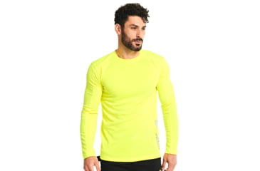 Image of Caterpillar Coolmax Long Sleeve T-Shirt - Men's, Large, Hi Vis Yellow, 1510577-12130-L