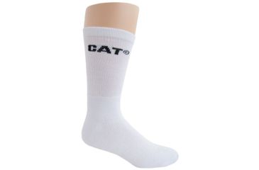 Image of Caterpillar Everyday Crew Work Sock 6-pack, White, 9-13, 1119507-049
