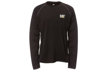 Image of Caterpillar Flame Resistant Base Layer Long Sleeve T-Shirt, Black, Large 1510101-016-L