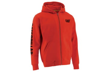 Image of Caterpillar Full Zip Hooded Sweatshirt - Mens, Laser Red, Extra Large, W10840-12275-XL