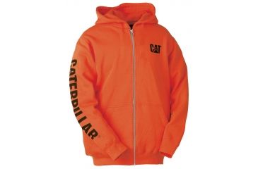 Image of Caterpillar Full Zip Hooded Sweatshirt, Adobe Orange, Medium W10840-10102-M