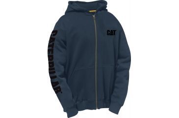 Image of Caterpillar Full Zip Hooded Sweatshirt, Dark Marine, Small W10840-10378-S
