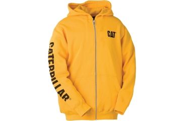 Image of Caterpillar Full Zip Hooded Sweatshirt, Yellow, 2XL W10840-555-2XL