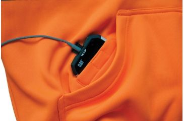 Image of Caterpillar Hi Vis Full Zip Lined Sweatshirt, Hi-Vis Orange, Medium 1910804-607-M