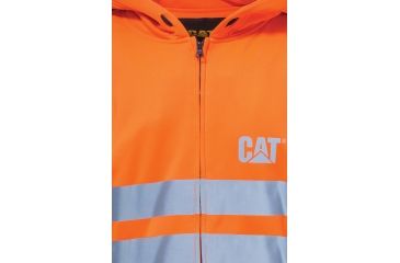 Image of Caterpillar Hi Vis Full Zip Lined Sweatshirt, Hi-Vis Orange, Medium 1910804-607-M