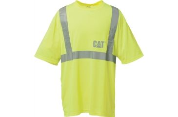 Image of Caterpillar Hi-Vis T-Shirt, Hi-Vis Yellow, 2XL Tall 1510232-407-2XLT