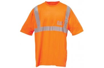 Image of Caterpillar Hi-Vis T-Shirt, Hi-Vis Orange, 2XL Tall 1510232-607-2XLT