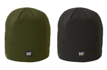 Image of Caterpillar Logo Knit Cap, Army Moss, Black