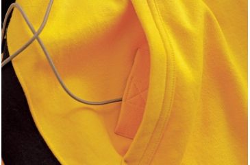 Image of Caterpillar Logo Panel Hooded Sweatshirt, Yellow, Large 1910802-555-L