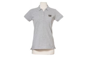 Image of Caterpillar Logo Short Sleeve Polo Shirt, Birch Heather, Extra Small 1620005-10374-XS