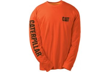 Image of Caterpillar Trademark Banner Long Sleeve T-Shirt, Adobe Orange, Small 1510034-10102-S
