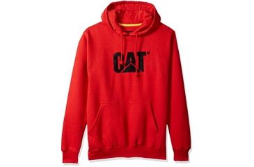 Image of Caterpillar Trademark Hooded Sweatshirt, Red Tide, XL W10646-11078-XL