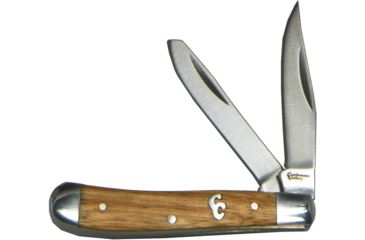 Image of Cattleman'S Cutlery Sagebrush Peanut Zebrawood Folding Knife,Stainless Steel,Standard Edge,Clip and Spey,Brown,Zebrawood Handle CC0006ZW