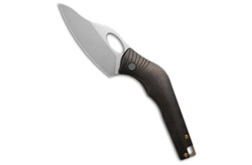 Image of Cavol Knives Amuse Folding Knife, 4.00in, Bohler M390 Stainless Steel, Wharncliffe Blade, Titanium, Black/Bronze Handle, Black/Bronze/Gray, 8.50 inch, BHQ-199051