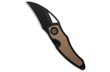 Image of Cavol Knives Karasu Folding Knife, 2.50in, Bohler M390 Stainless Steel, Hawkbill Blade, Titanium, Black/Bronze Handle, Black/Bronze/Black Gray, 5.375 inch, BHQ-199055